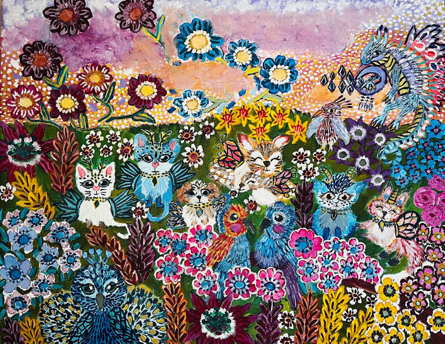 Garden of Flutter and Fur - Special Limited Edition - Award Winning Art - Prints