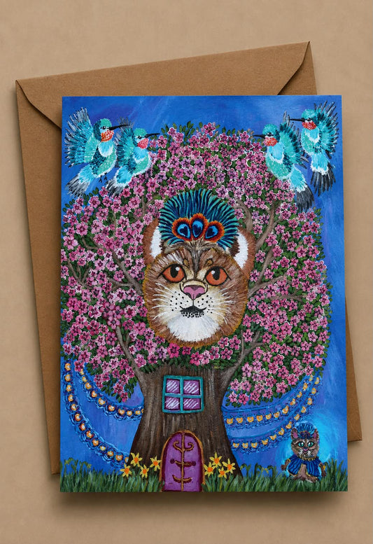Blossom Tree Guardian Fine Art Greeting Card