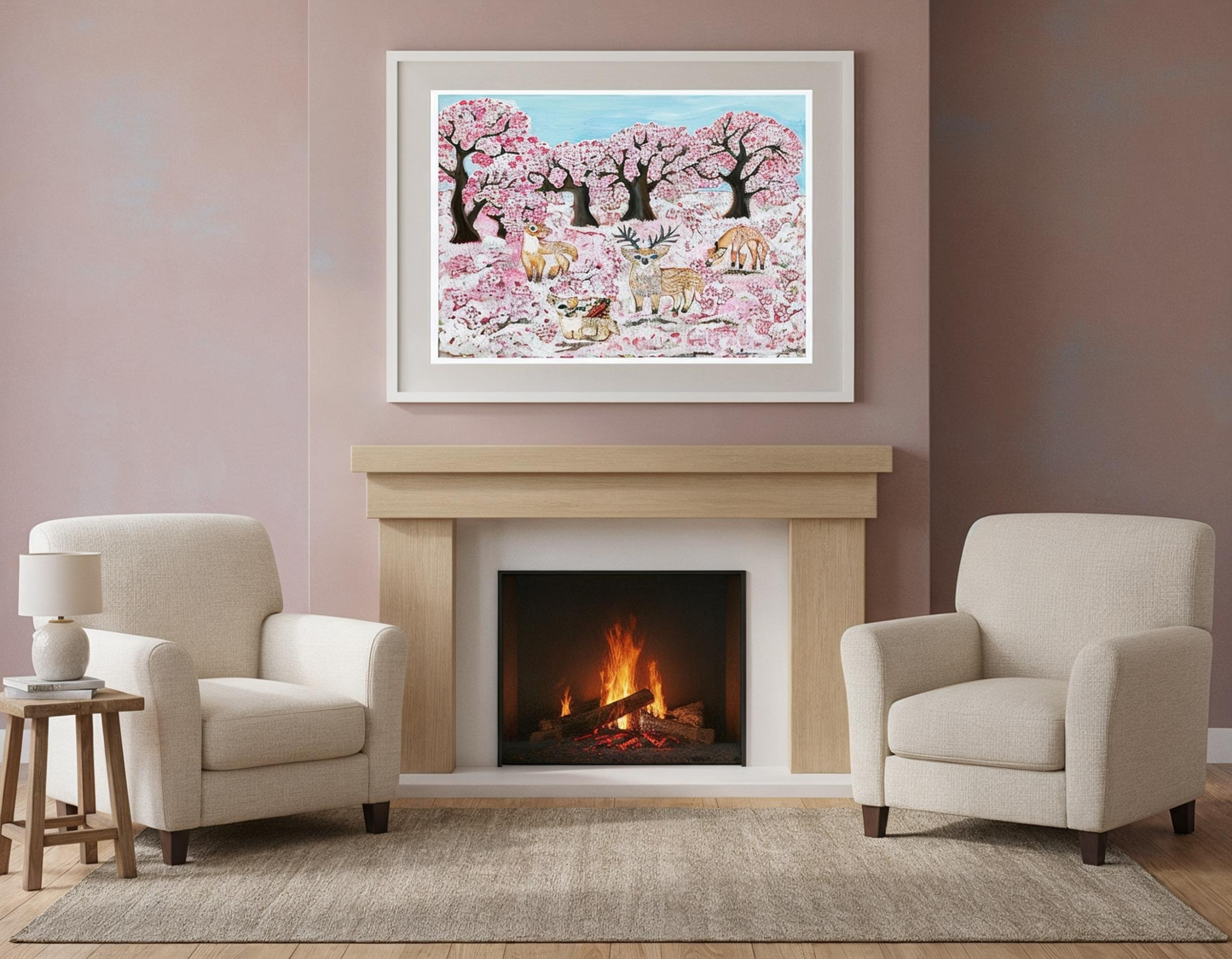 Deer Friends in Blossom