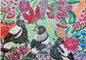Magpie Garden Party Fine Art Greeting Card