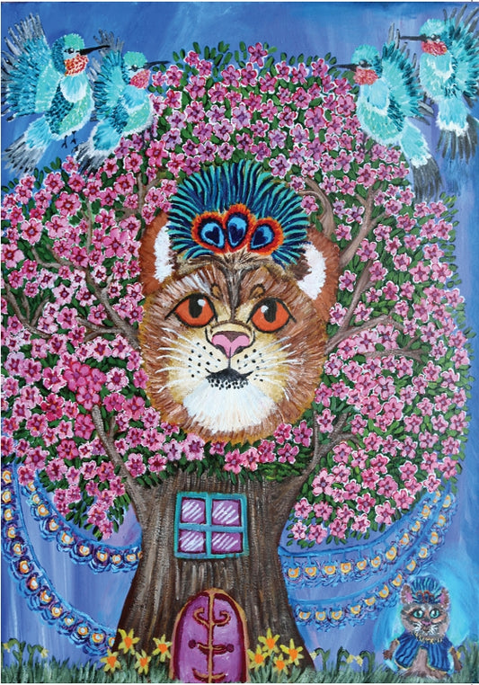 Blossom Tree Guardian Fine Art Greeting Card