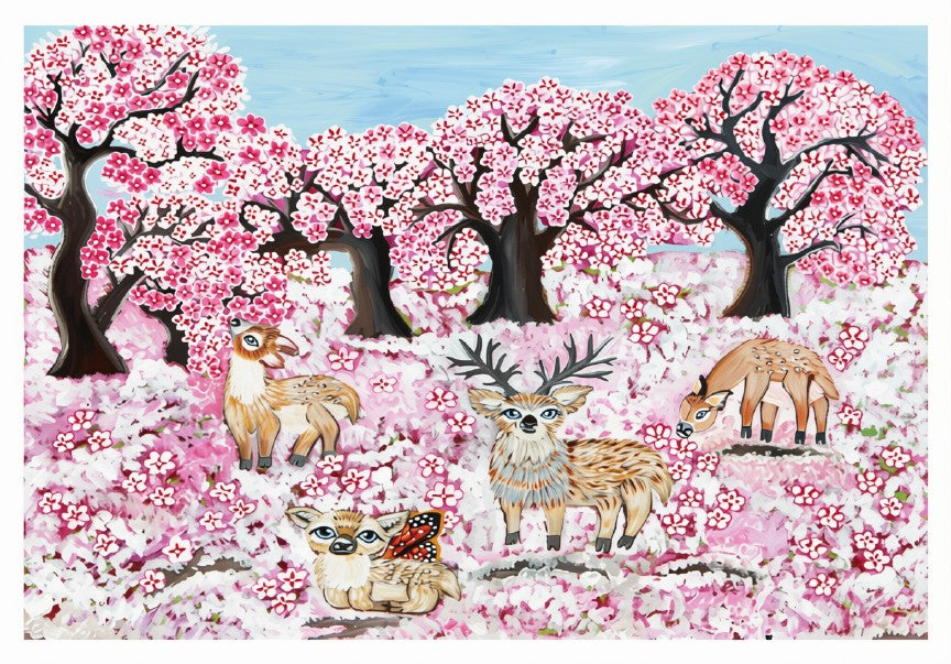 Deer Friends in Blossom