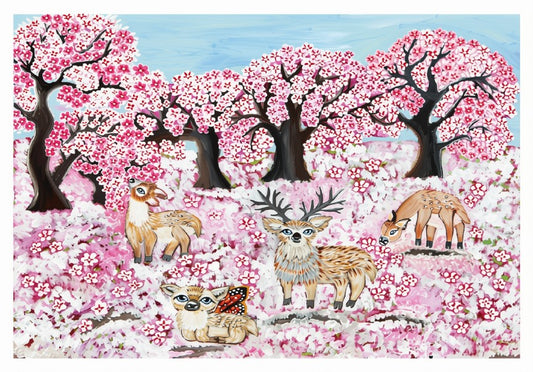 Deer Friends in Blossom